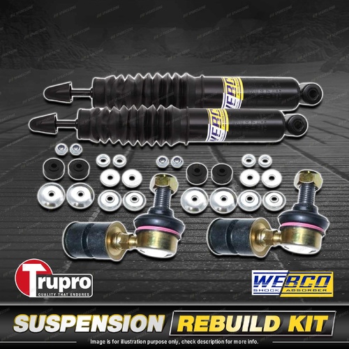 Front Webco Shock Absorber Trupro Sway Bar Link Kit for Nissan Terrano R20 97-00