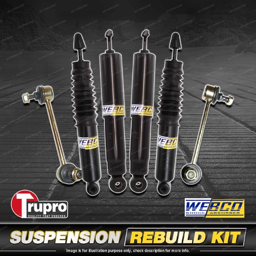 Front Rear Webco Shock Absorber Sway Bar Link Kit for Holden Frontera UES 99-04