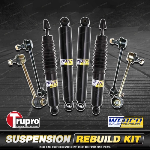 Front Rear Webco Shock Absorber Sway Bar Link Kit for Holden Jackaroo UBS 92-03
