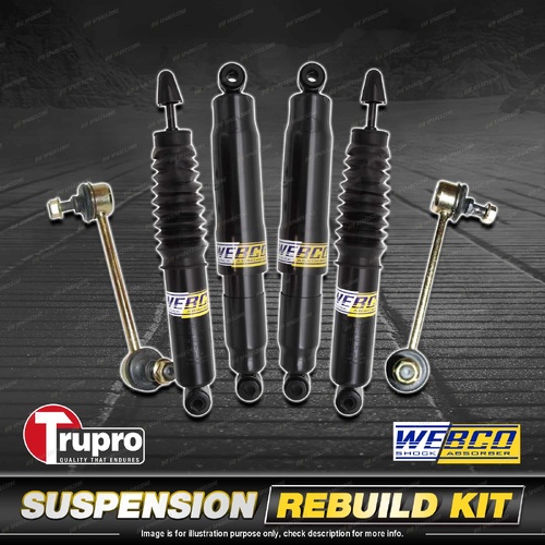 Front Rear Webco Shock Absorber Sway Bar Link Kit for Holden Rodeo R7 R9 V6 2WD