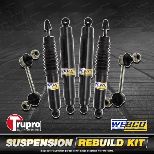 Front + Rear Webco Shock Absorber Sway Bar Link Kit for Holden Colorado RC 08-On