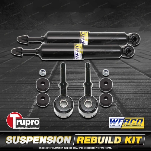 Front Webco Shock Absorber Trupro Sway Bar Link Kit for Toyota Landcruiser 100