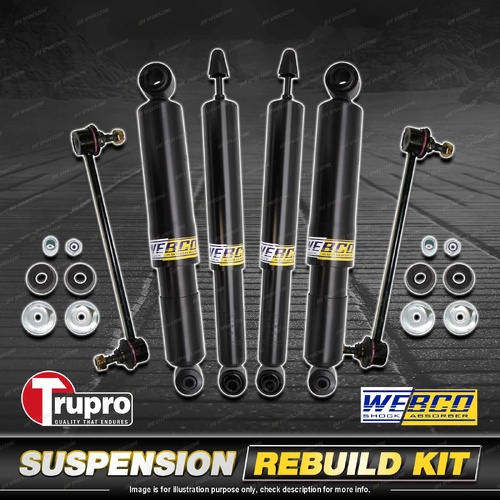 Front Rear Webco Shock Absorber Sway Bar Link Kit for Ford Courier PC PD PE 4WD