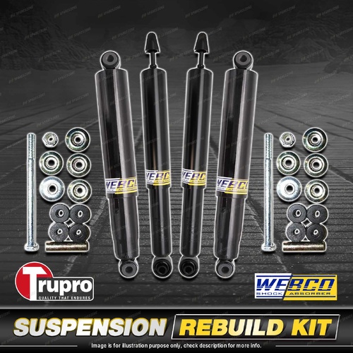 Front + Rear Webco Shock Sway Bar Link Kit for Mitsubishi Pajero NH NJ Leaf