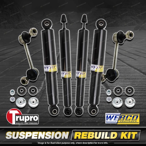 Front + Rear Webco Shock Absorber Sway Bar Link Kit for Ford Ranger PJ PK 06-On