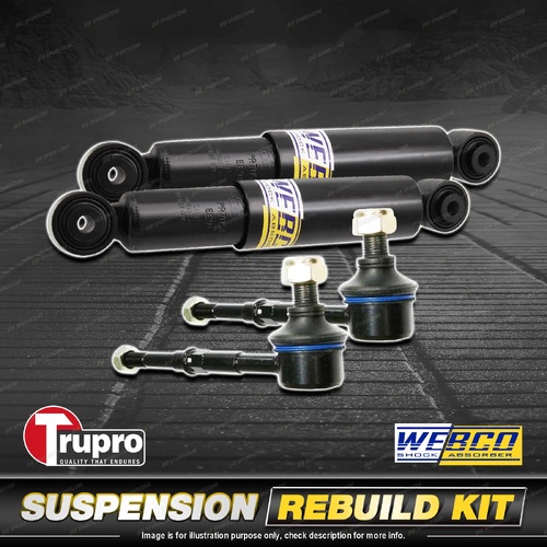 Rear Webco Shock Absorber Trupro Sway Bar Link Kit for Toyota RAV 4 ACA33R 06-On