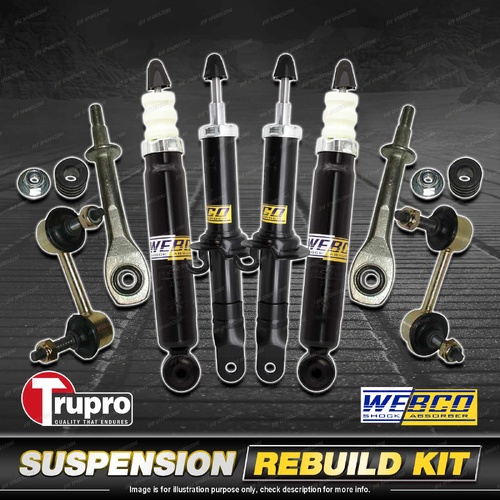 Front + Rear Webco Shock Absorber Sway Bar Link Kit for Ford Falcon Fairmont AU