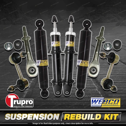 Front + Rear Webco Shock Absorber Sway Bar Link Kit for Ford Falcon BF Wagon