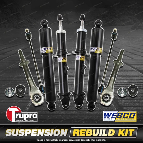 F + R Webco Shock Absorber Sway Bar Link Kit for Ford Territory SX SY 2WD 04-07