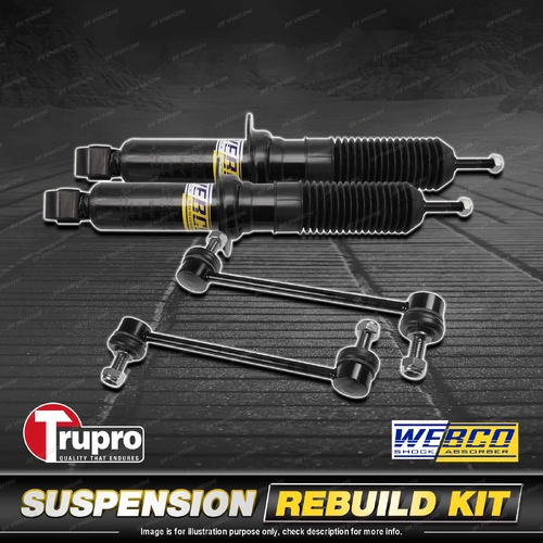 Front Webco Shock Absorber Sway Bar Link Kit for Ford Ranger PX 2.2 RWD 11-22
