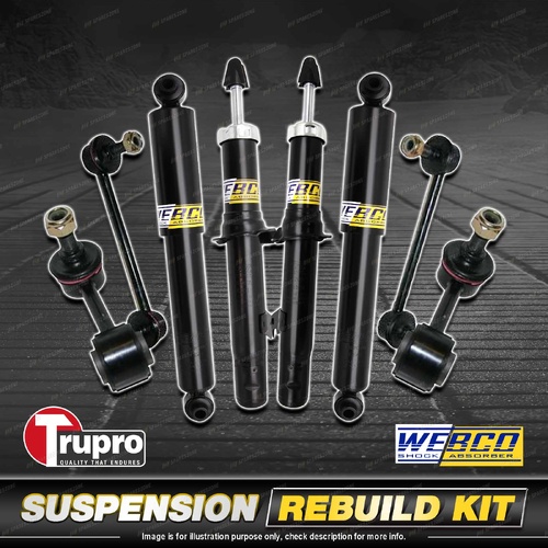 Front + Rear Webco Shock Absorber Sway Bar Link Kit for Mazda 6 GY GG 2.3 02-07