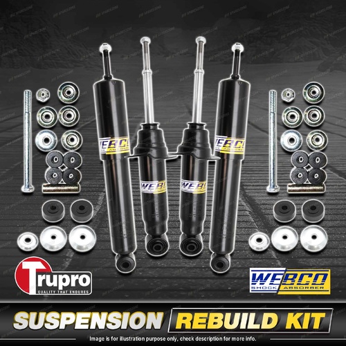 Front+Rear Webco Shock Absorber Sway Bar Link Kit for Mitsubishi Pajero NM 00-02