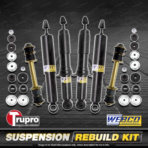 Front+Rear Webco Shock Trupro Sway Bar Link Kit for Toyota Hilux Surf LN KZN 185