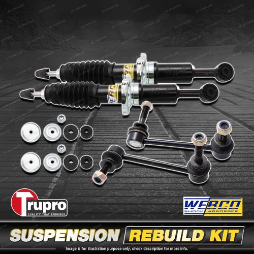 Front Webco Shock Absorber Trupro Sway Bar Link Kit for Toyota FJ Cruiser GSJ15