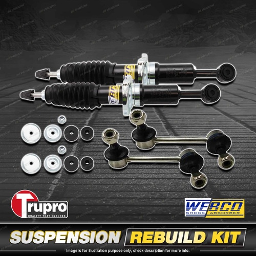 Front Webco Shock Absorber Trupro Sway Bar Link Kit for Toyota Hilux KUN26 GGN25