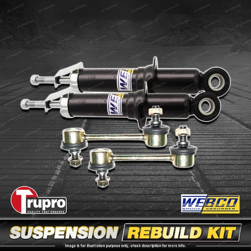 Rear Webco Shock Absorber Trupro Sway Bar Link Kit for Toyota Corolla ZZE122
