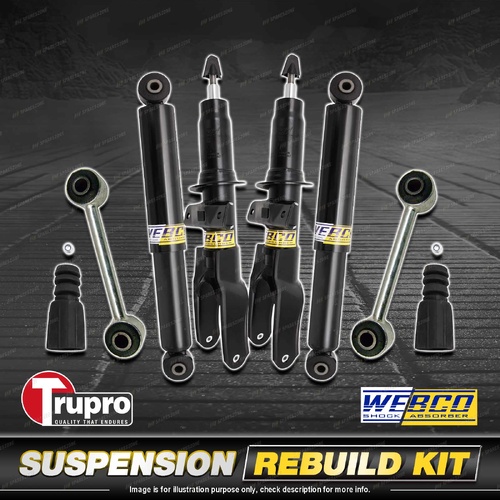 Front + Rear Webco Shock Sway Bar Link Kit for Volkswagen Amarok TDI340 TDI400