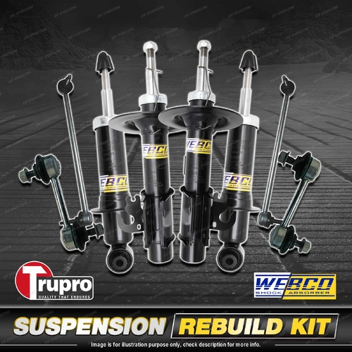 Front Rear Webco Shock Absorber Sway Bar Link Kit for Holden Commodore VE 06-On