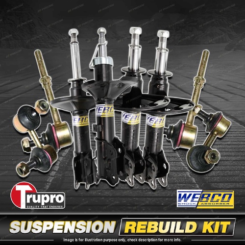 Front Rear Webco Shock Absorber Sway Bar Link Kit for Hyundai Accent LC LS 00-06