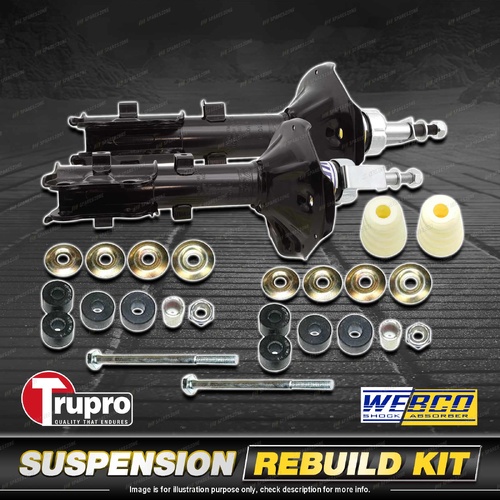 Front Webco Shock Absorbers Trupro Sway Bar Links for Hyundai Excel HU X3 94-97