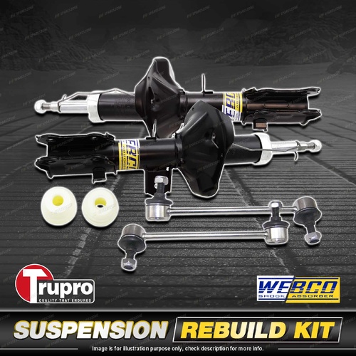 Front Webco Shock Absorber Trupro Sway Bar Link Kit for Hyundai Getz TB 03-11