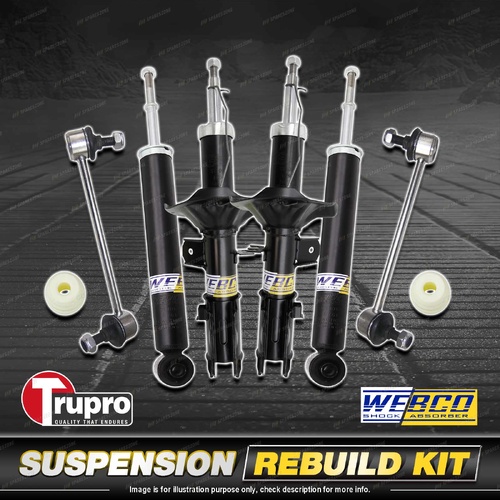 Front + Rear Webco Shock Absorber Sway Bar Link Kit for Hyundai Getz TB 03-11