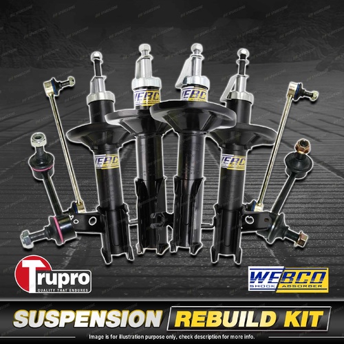 Front + Rear Webco Shock Sway Bar Link Kit for Mazda 323 Astina Protege BA 94-98