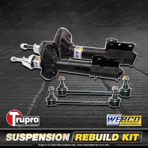 Rear Webco Shock Absorber Trupro Sway Bar Link Kit for Mazda 323 BJ 10/98-00