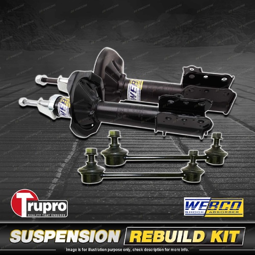Rear Webco Shock Absorber Trupro Sway Bar Link Kit for Mazda 323 BJ 00-03