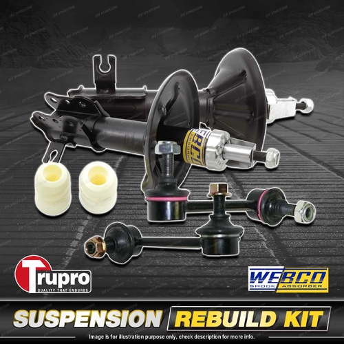 Front Webco Shock Absorber Trupro Sway Bar Link Kit for Ford Telstar AX AY Probe