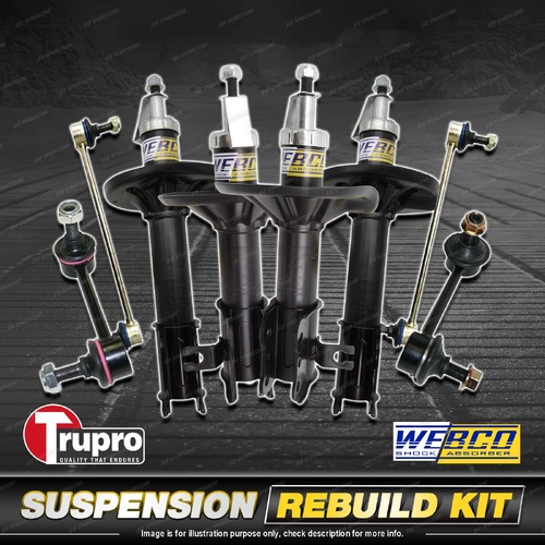 Front + Rear Webco Shock Absorber Sway Bar Link Kit for Ford Telstar AX AY 92-96
