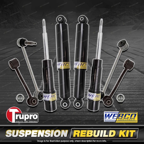 Front + Rear Webco Shock Absorbers Sway Bar Links for Dodge Nitro KA Wagon 07-12