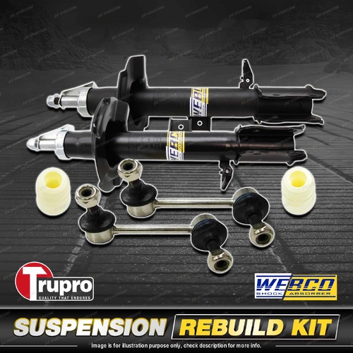 Front Webco Shock Absorbers Trupro Sway Bar Links for Mazda Tribute Wagon 04-08