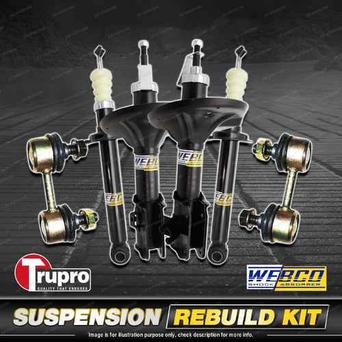 Front Rear Webco Shock Sway Bar Link Kit for Mitsubishi Magna TE TF TH TJ Sedan