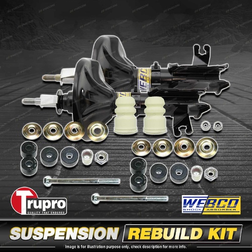 Front Webco Shock Absorbers Trupro Sway Bar Links for Mitsubishi Lancer CC 92-96