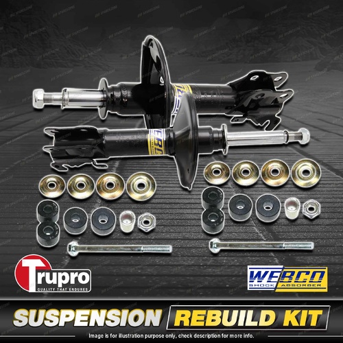 Front Webco Shock Absorber Trupro Sway Bar Link Kit for Mitsubishi Lancer CH