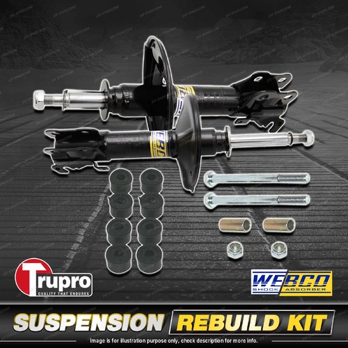 Front Webco Shock Absorber Sway Bar Link Kit for Mitsubishi Lancer CG CH VRX