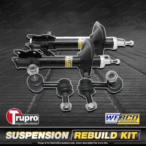 Front Webco Shock Absorber Trupro Sway Bar Link Kit for Nissan X-Trail T30 01-07