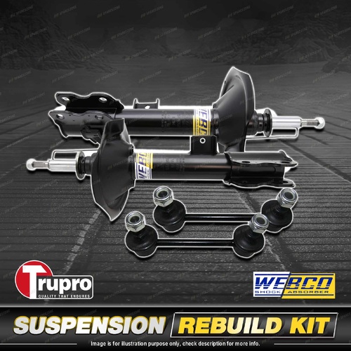 Rear Webco Shock Absorber Trupro Sway Bar Link Kit for Nissan X-Trail T30 01-07