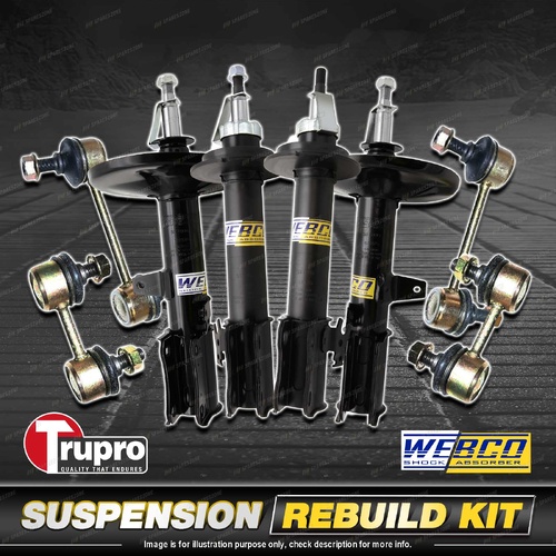 Front Rear Webco Shock Absorber Sway Bar Link Kit for Holden Apollo JM JP 92-96