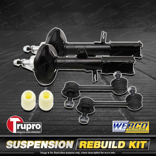 Rear Webco Shock Absorber Trupro Sway Bar Link Kit for Holden Nova LE LF 89-94
