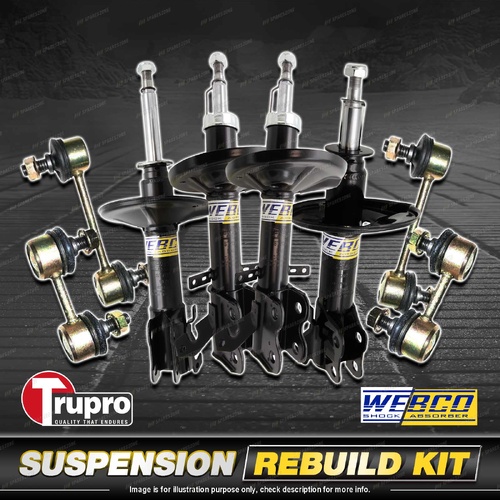 Front + Rear Webco Shock Sway Bar Link Kit for Toyota Corolla AE 101 102 110 112