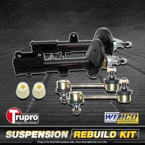 Rear Webco Shock Absorber Trupro Sway Bar Link Kit for Toyota Corolla AE 110 112
