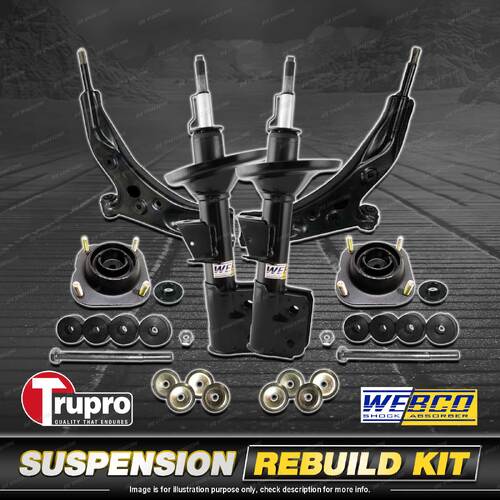 Front Shock Mount Control Arm Sway Bar Link Kit for Mazda 323 BG 10/1989-05/1994