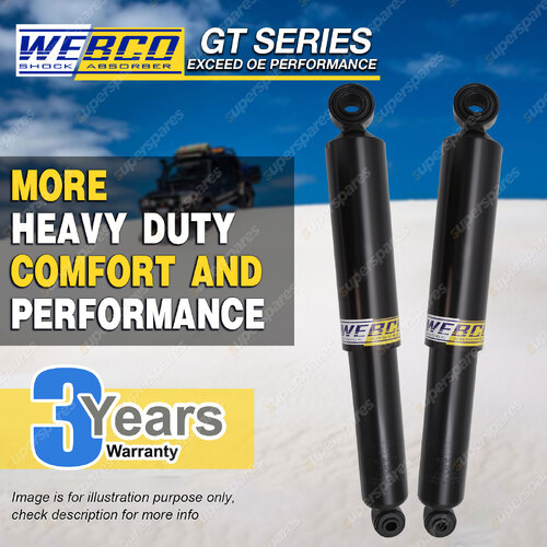 Pair Rear Webco HD Pro Shock Absorbers for FORD COURIER PG PH 4WD Ute 02-06
