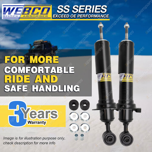 Pair Front Webco Pro Shock Absorbers for NISSAN NAVARA D40 4WD Ute coil front