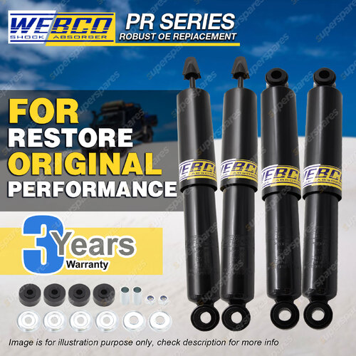 Front + Rear Webco Pro Shock Absorbers for HOLDEN DROVER All models 4WD 85-87