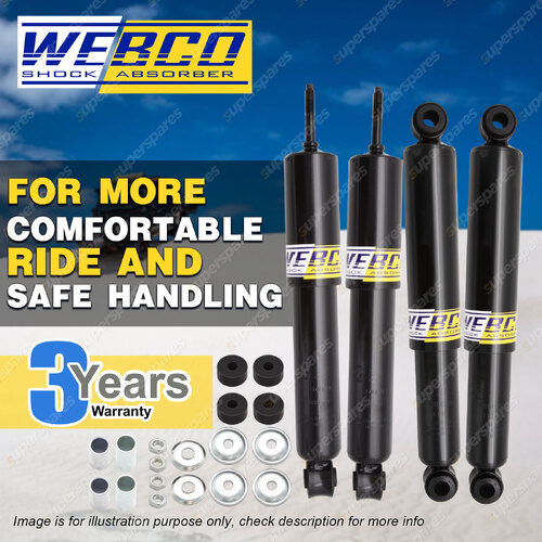 Front + Rear Webco Pro Shock Absorbers for TOYOTA HIACE LH50 LH70 YH50 YH60 YH70