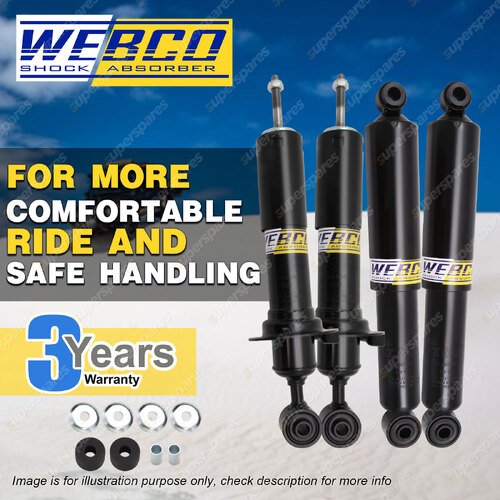 Front Rear Webco HD Pro Shock Absorbers for NISSAN NAVARA D40 4WD Ute coil front