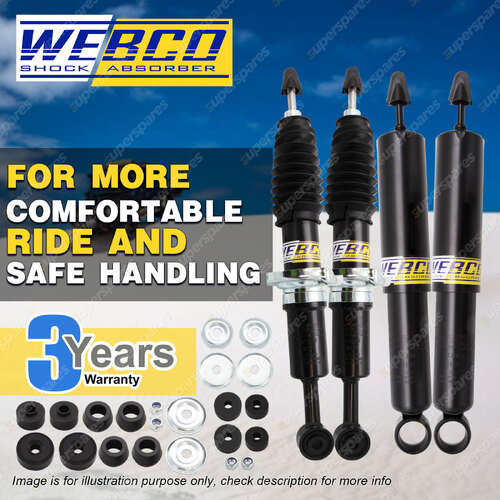 Front + Rear Webco HD Pro Shock Absorbers for TOYOTA SURF LN185 KZN185 4WD Wagon